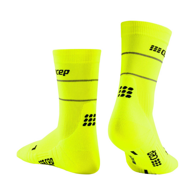 Reflective Mid Cut Compression Socks - Men