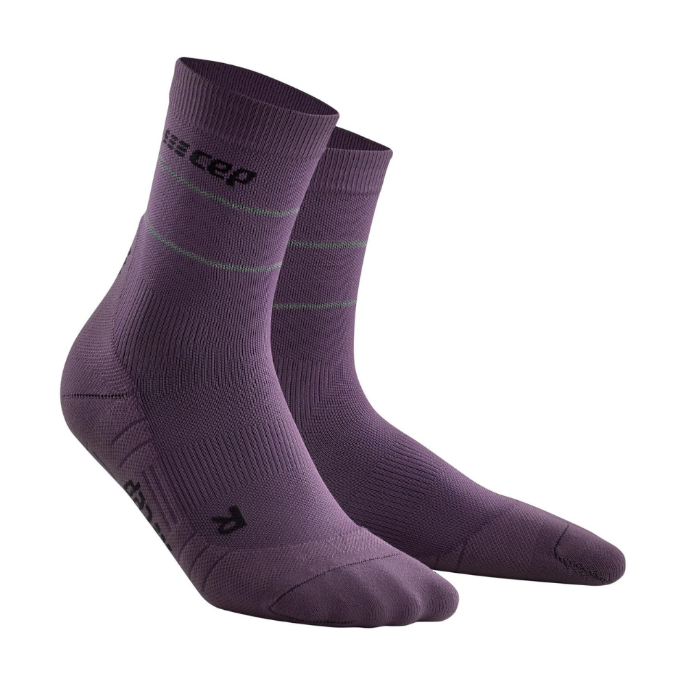 Reflective Mid Cut Compression Socks - Women