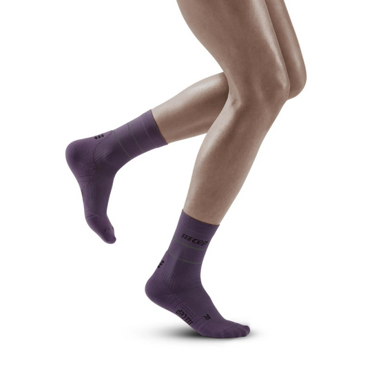 Reflective Mid Cut Compression Socks - Women