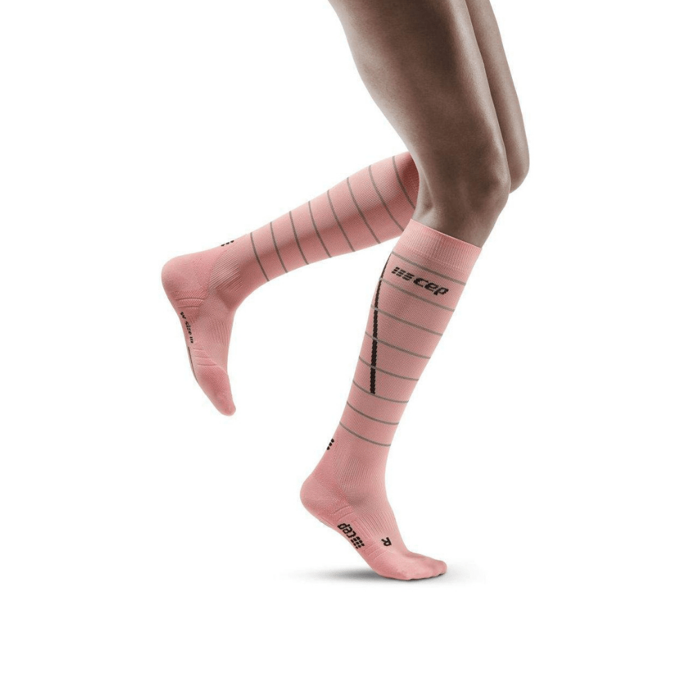 Reflective Long Compression Socks - Women