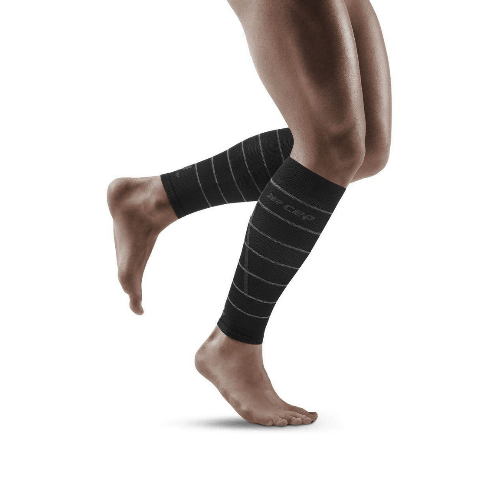 Reflective Compression Calf Sleeves - Men